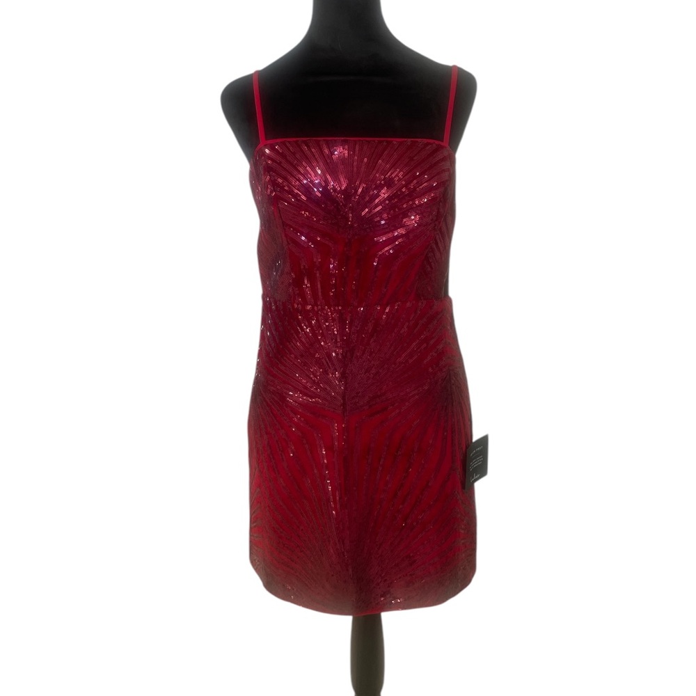 Lulus Sparkling Passion Wine Red Sequin Velvet Mini Bodycon Dress,
Medium,NWT - Picture 2 of 10